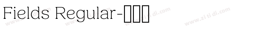 Fields Regular字体转换